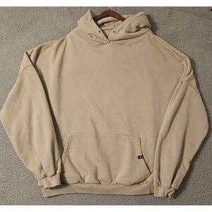 POPFLEX Womens Cloud Fleece Hoodie Sand Beige Tan Sweatshirt 1X/3X Plus Size
